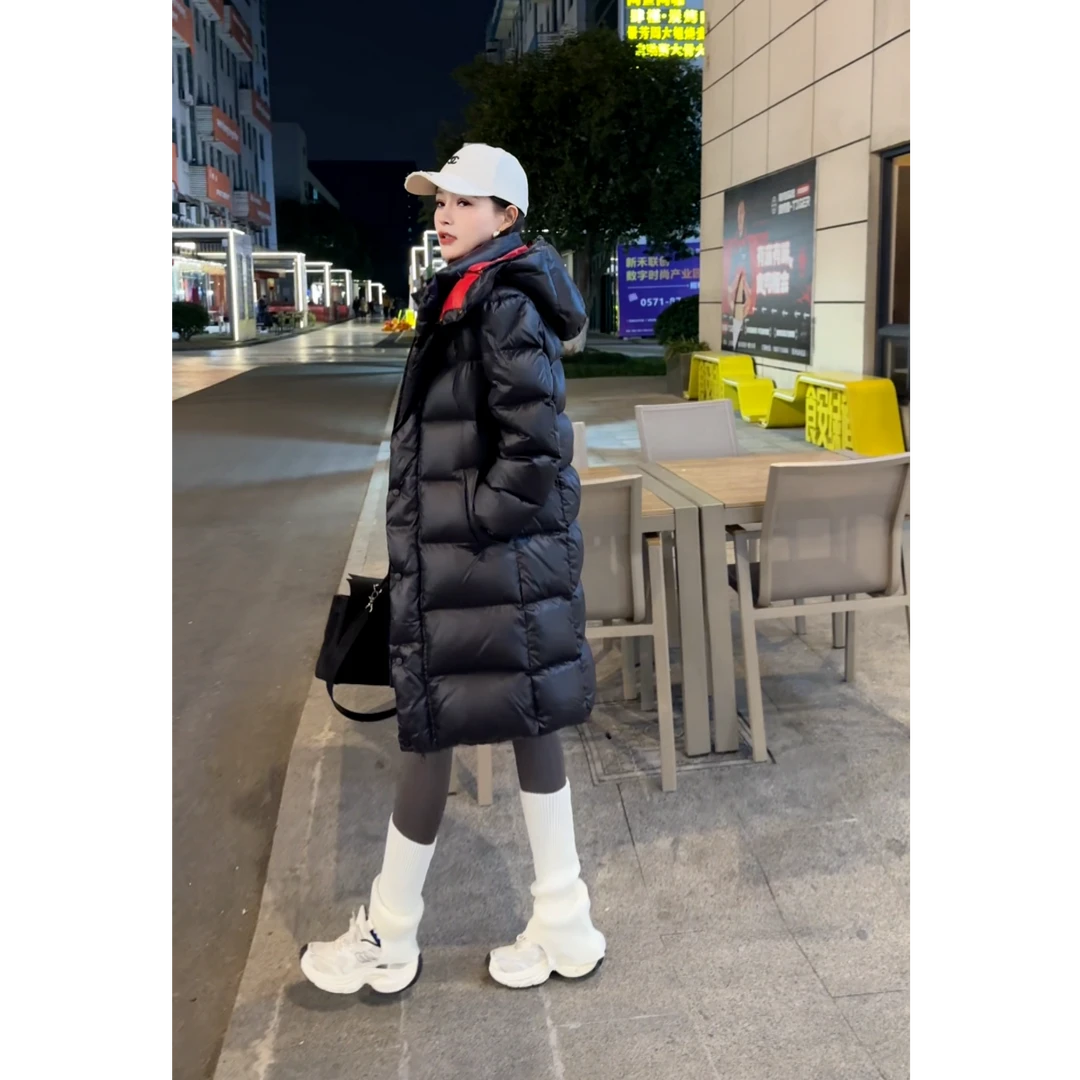 【佳佳米推荐】海外订单90白鸭绒长款内红外黑男女羽绒服-LHS 259