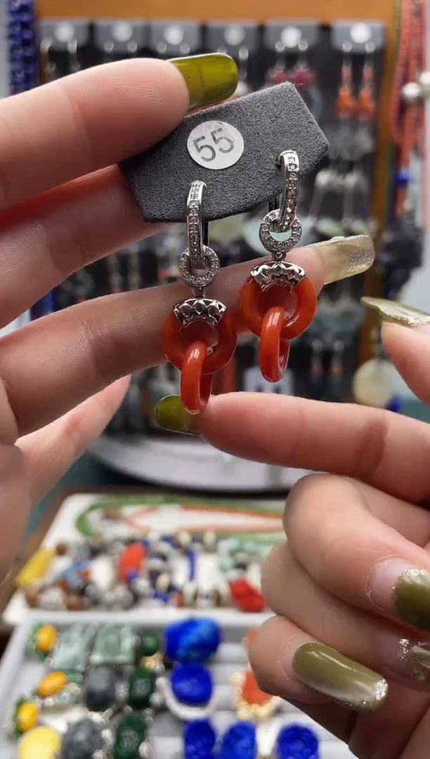 【闪购商品】翡翠耳饰合金饰品