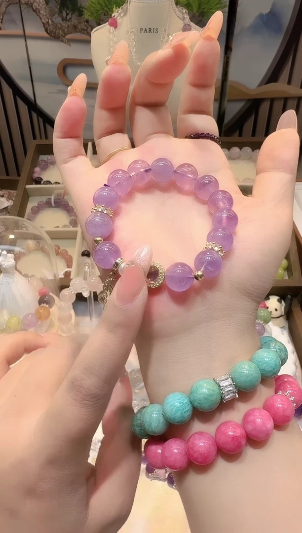 水晶手链未镶嵌薰衣草葫芦款手链