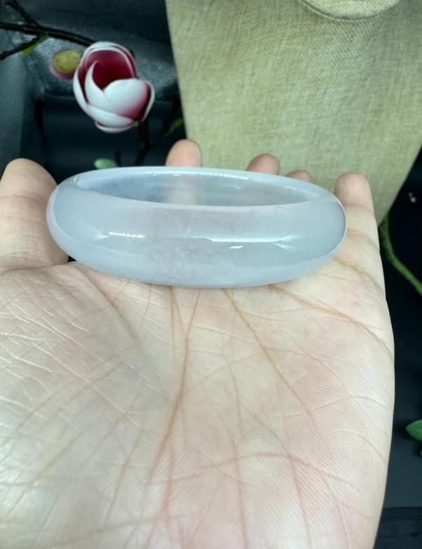 白色 透光 宽口手镯