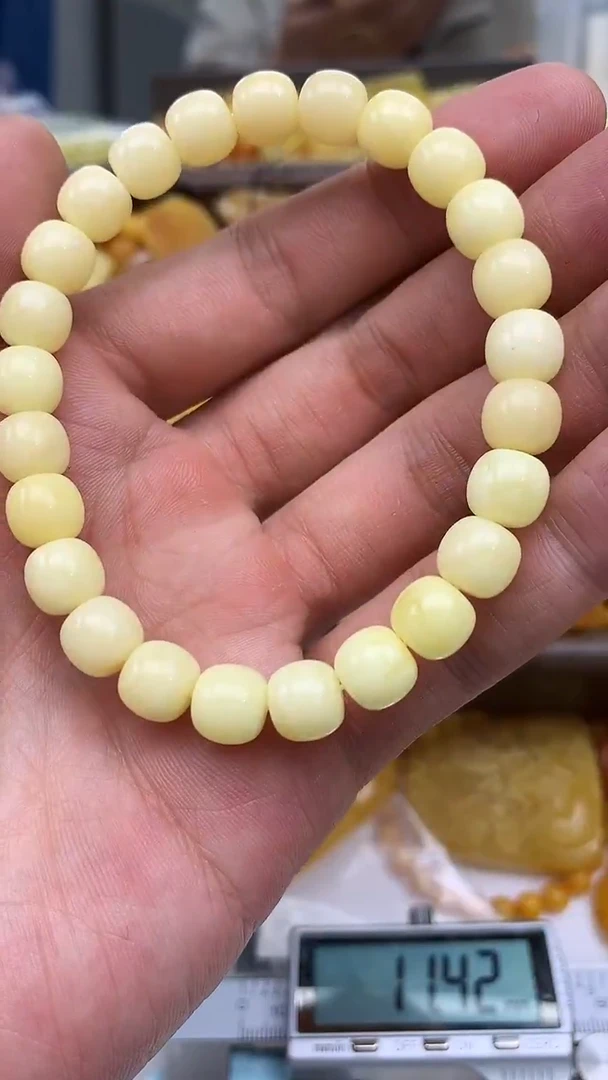 裸石蜜蜡未镶嵌手串卡8