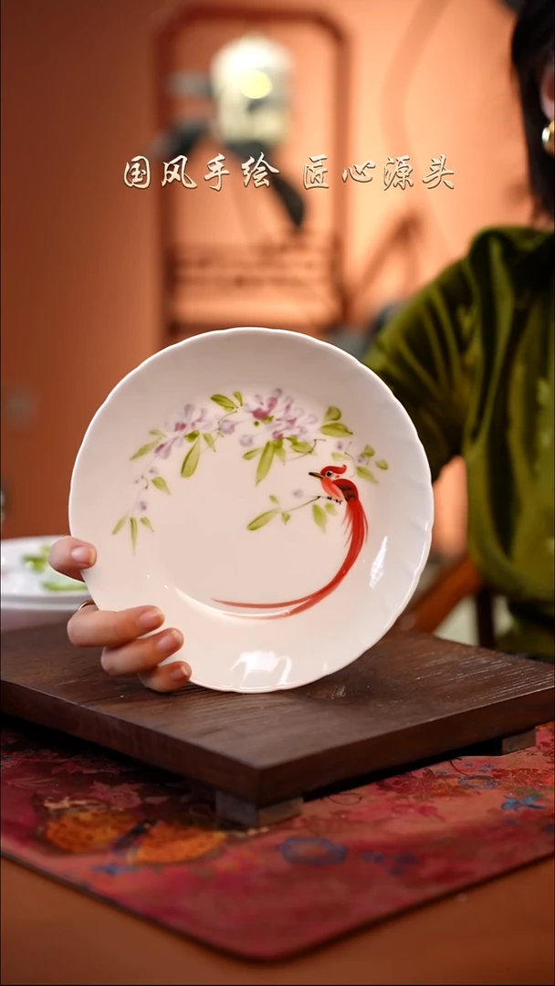 陶瓷景德镇高温釉中彩餐具（无毒无铅无镉）