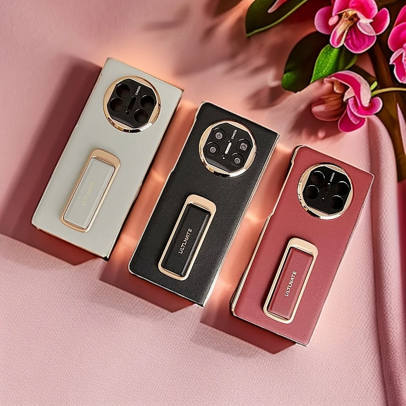 适用华为MateX6真皮折叠屏手机壳腕带支架matex5防摔XT新款高级感