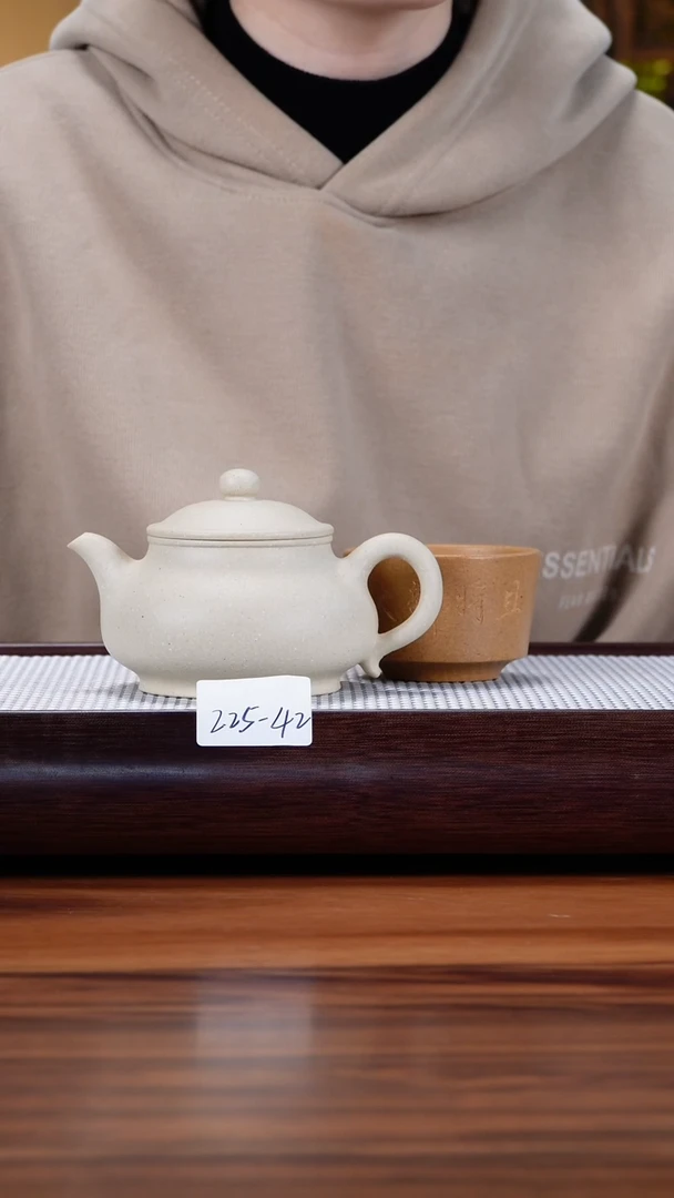 【闪购商品】紫砂茶壶2.25-42 白泥潘壶 带杯
