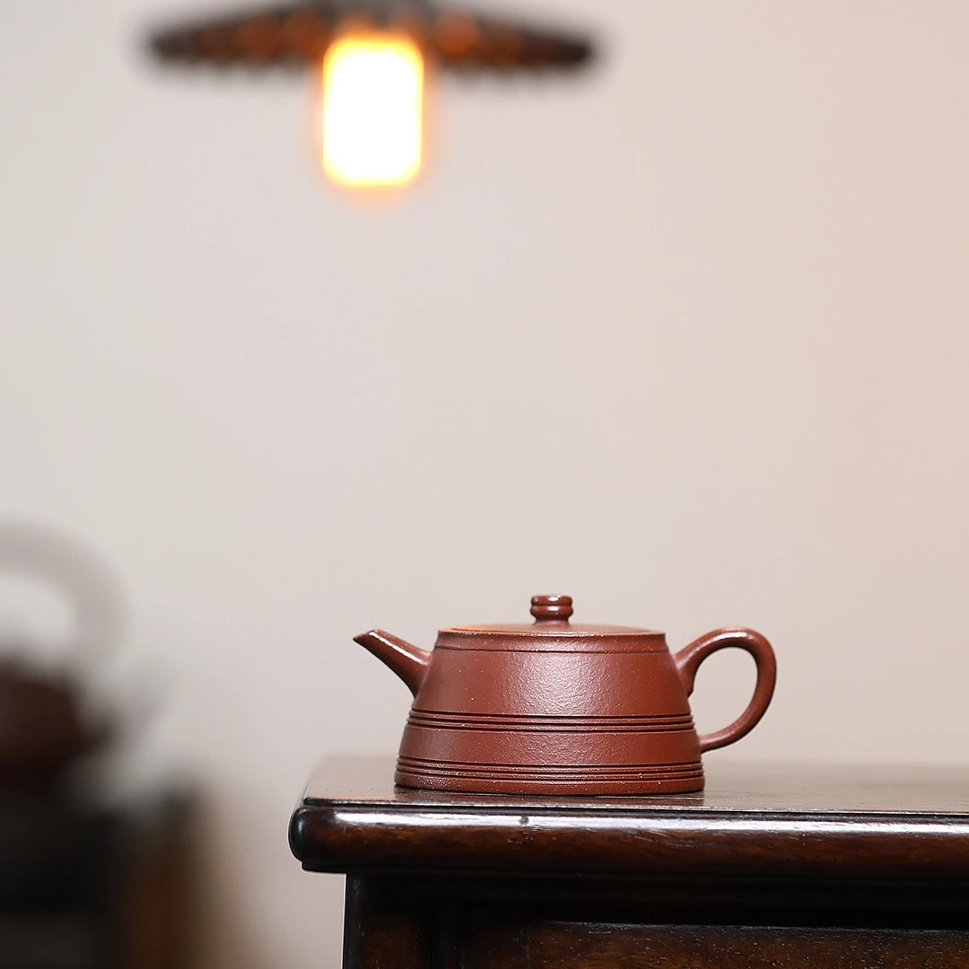【线韵｜原矿降坡泥】150cc 内推球孔手工茶壶