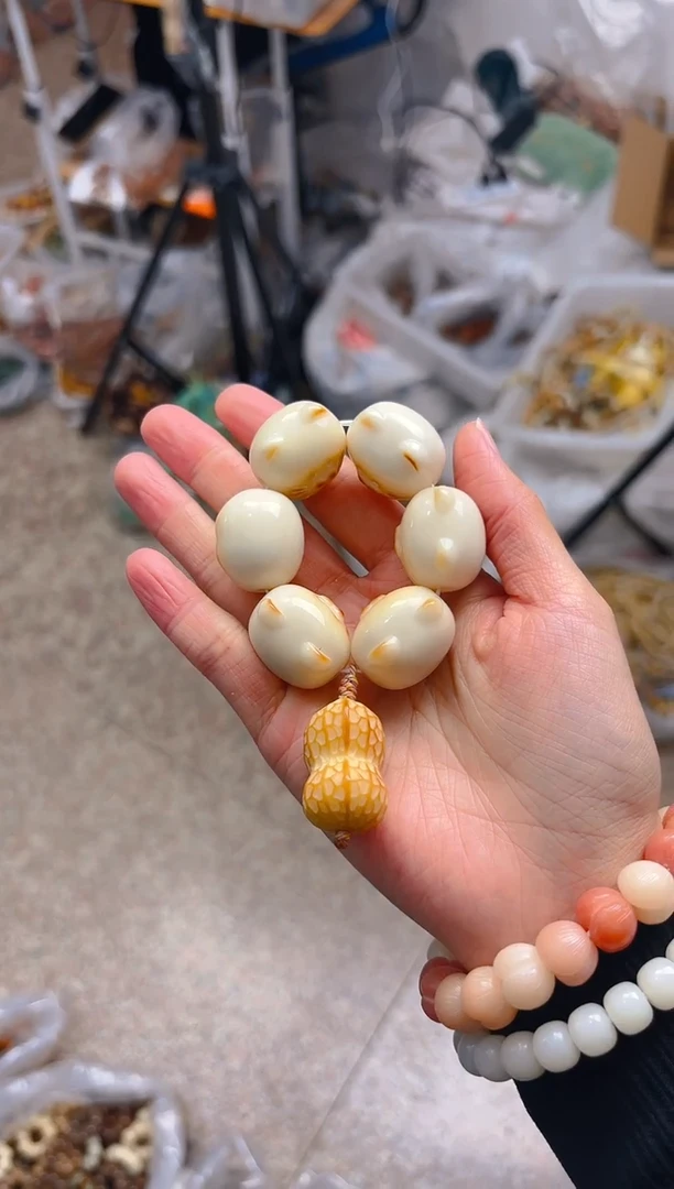 吊坠菩提根/象牙果大卡猫咪头手捻 花生