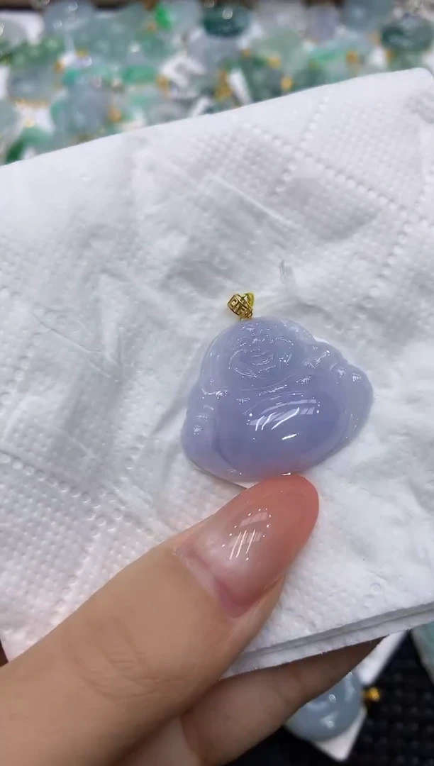 颈饰18K金镶嵌翡翠111111111111