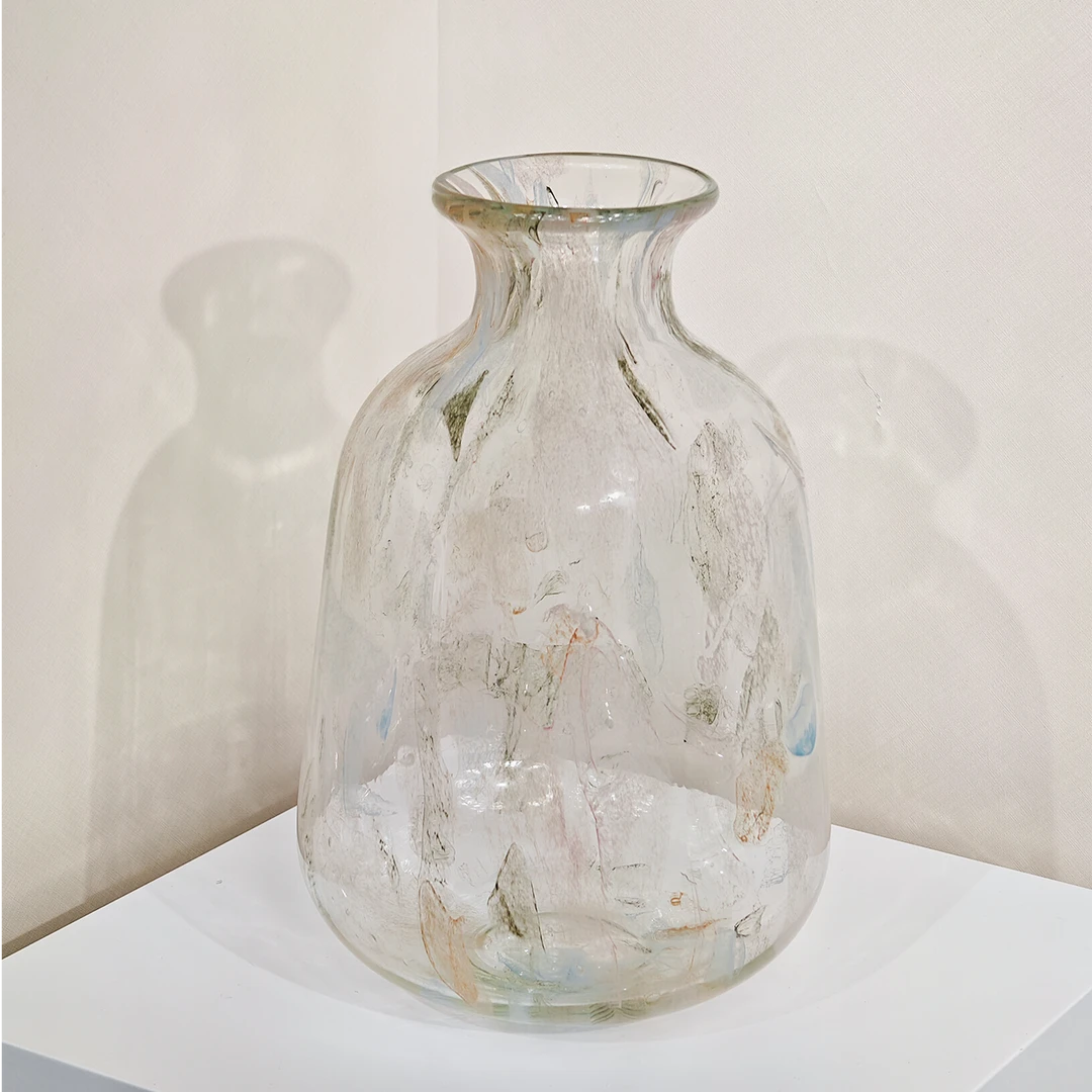 透明花瓶春色满园瓶轻奢高级感水培插花透明花瓶客厅餐厅装饰摆件
