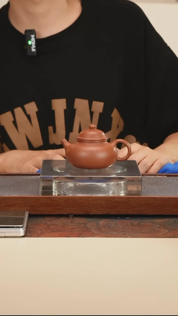 茶壶紫砂容天壶红降坡130cc内推孔