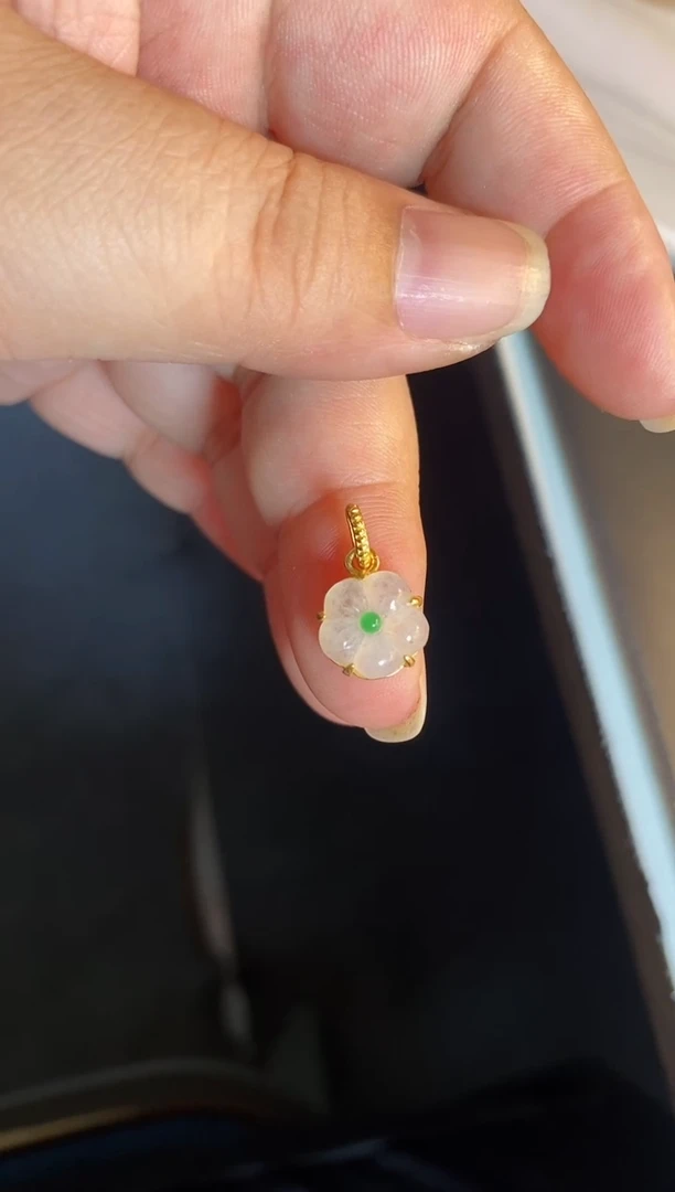 吊坠(不含链)银S925镶嵌翡翠1