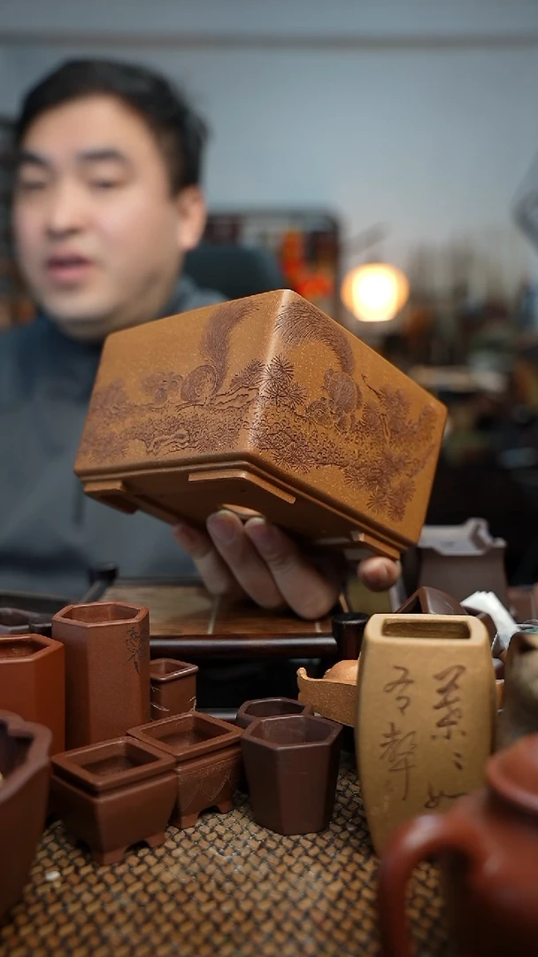 紫砂花盆火*長木軒精品紫砂