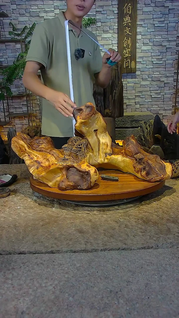 木69*33*33香樟木山水禅意摆件