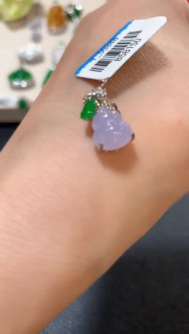 吊坠(不含链)18K金镶嵌翡翠z29