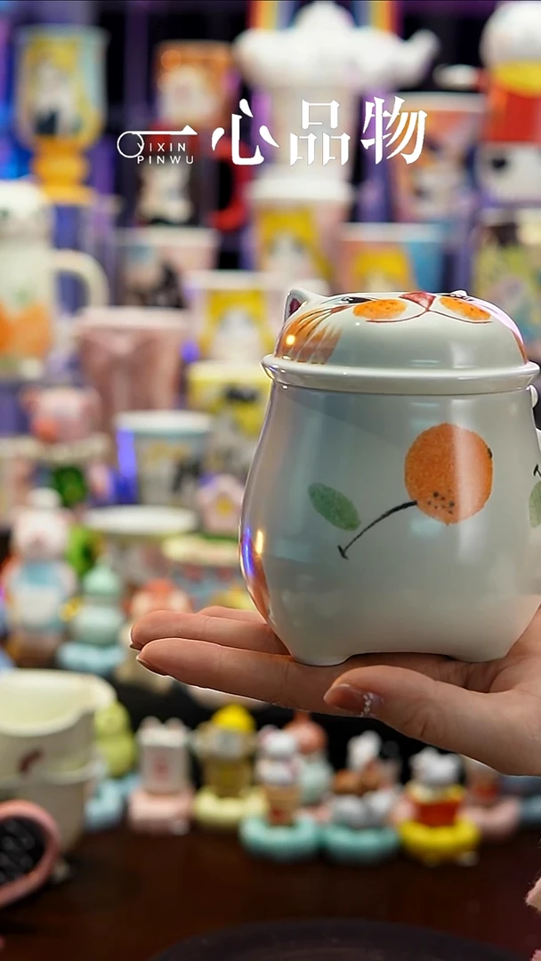 杯子瓷S173微瑕景德镇手工手绘杯子摆件