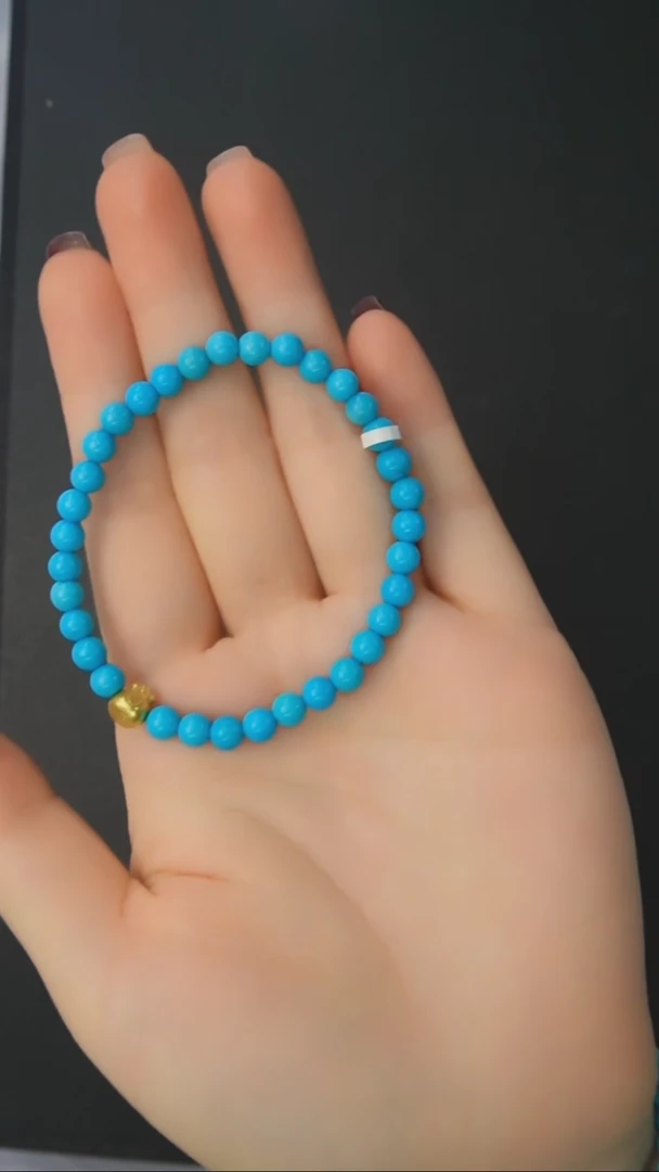 【闪购商品】绿松石手链18K金镶嵌发货一件