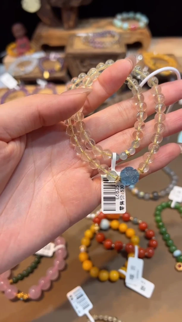 水晶手链未镶嵌手饰@@E6835