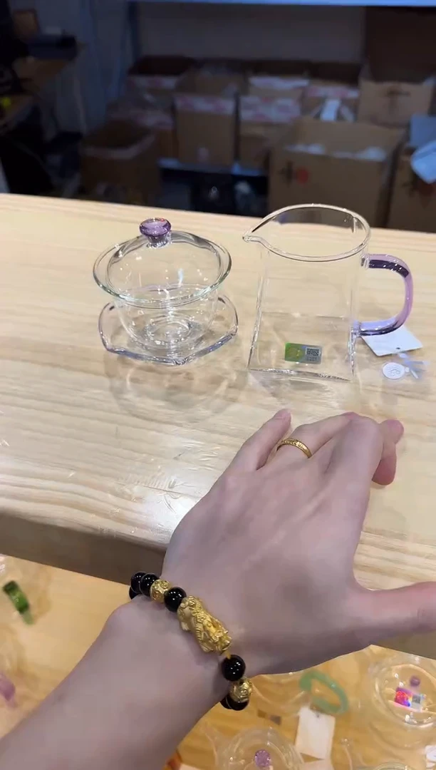 禾器-禅语盖碗-浅紫色+瀚然浅紫++