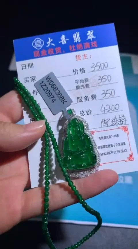 翡翠银S925镶嵌颈饰p-净货-多样性发货