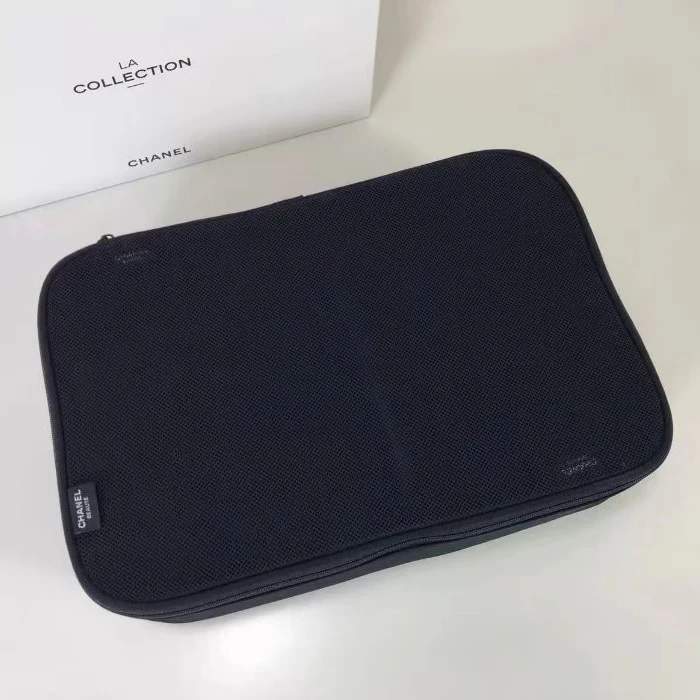 【A746】香奈儿专柜礼赠黑色网纱三件套大容量化妆包洗漱收纳包