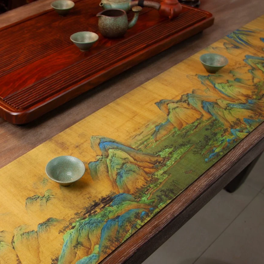 【30x150cm】吸水茶席茶盘垫国风茶杯垫茶垫茶桌垫隔热防滑新中式