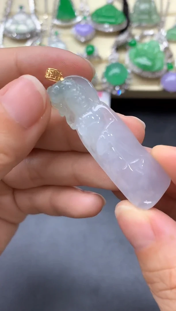 颈饰18K金镶嵌翡翠252-中国好珍宝1