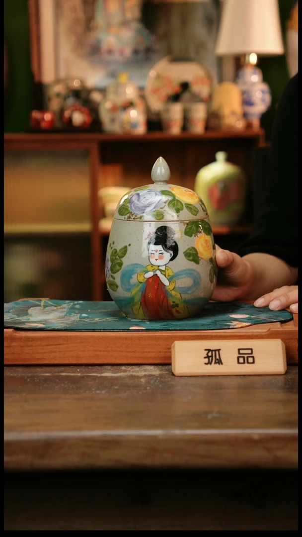 摆件景德镇纯手工釉下彩精品茶具