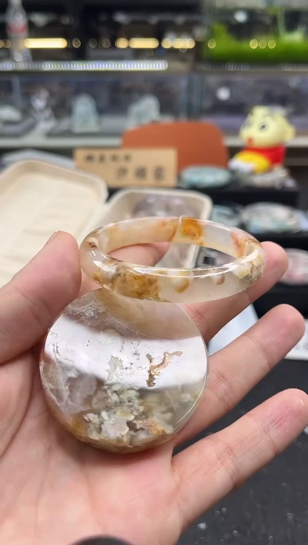 未镶嵌手镯石英质玉52圈口 （赠品镯心）3886785