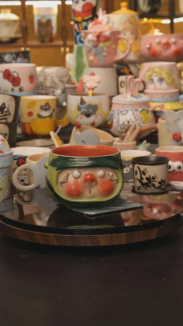 随机景德镇釉下彩绘设计师款式陶瓷