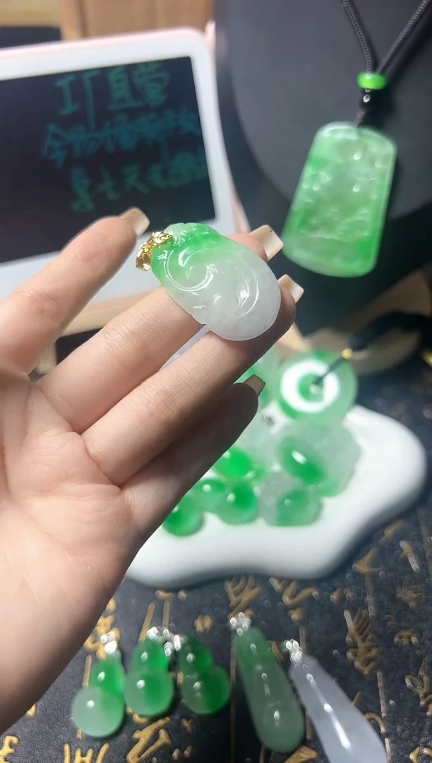 颈饰未镶嵌翡翠所见即所得，一图一物