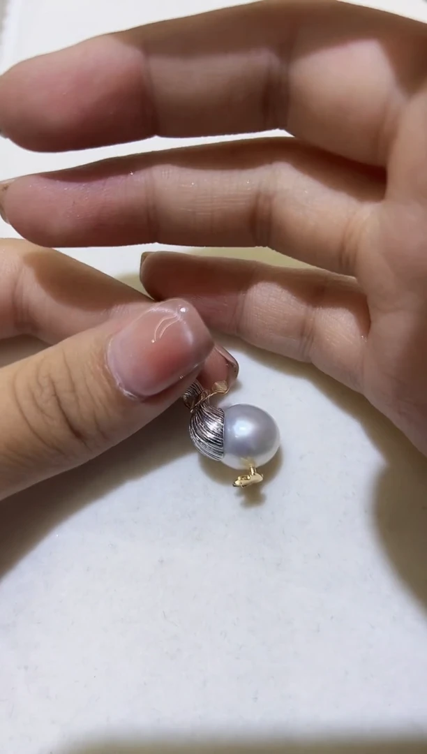 银S925镶嵌海水珍珠吊坠118