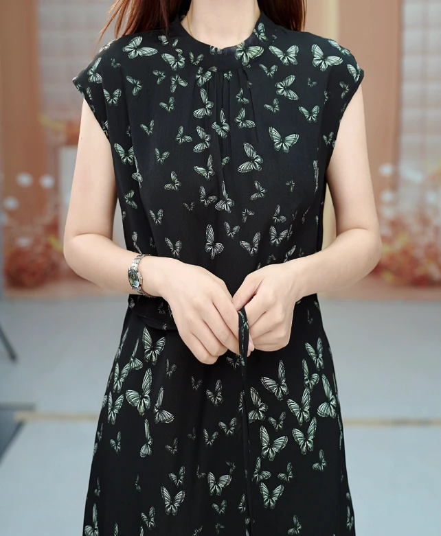 【送腰封】杭州专柜 夏新款简约通勤裙子女E-02033