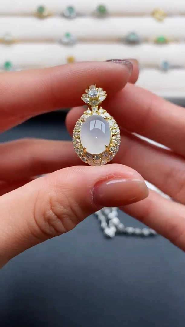 银S925镶嵌戒指翡翠33333333+6