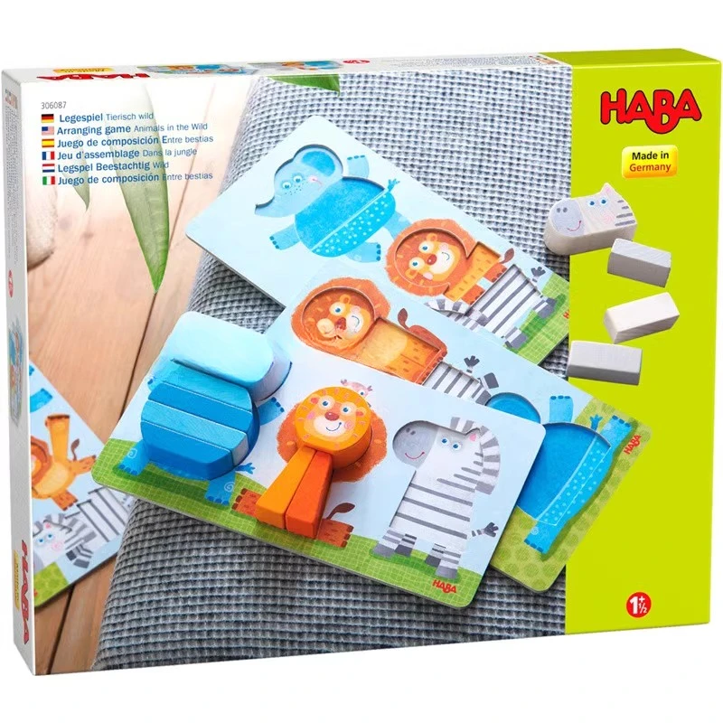 haba 306087 儿童益智玩具套装-野生动物园 科学育儿