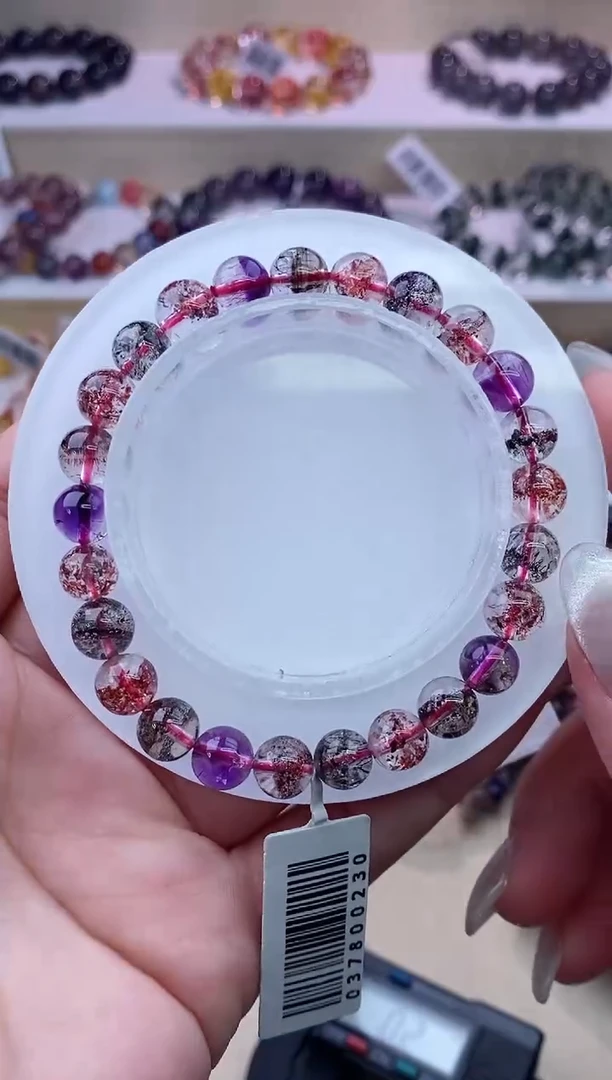 水晶手链未镶嵌黑加仑超七7m+