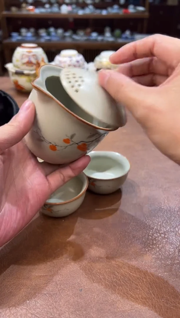 真的很便宜会开片的旅行茶具
