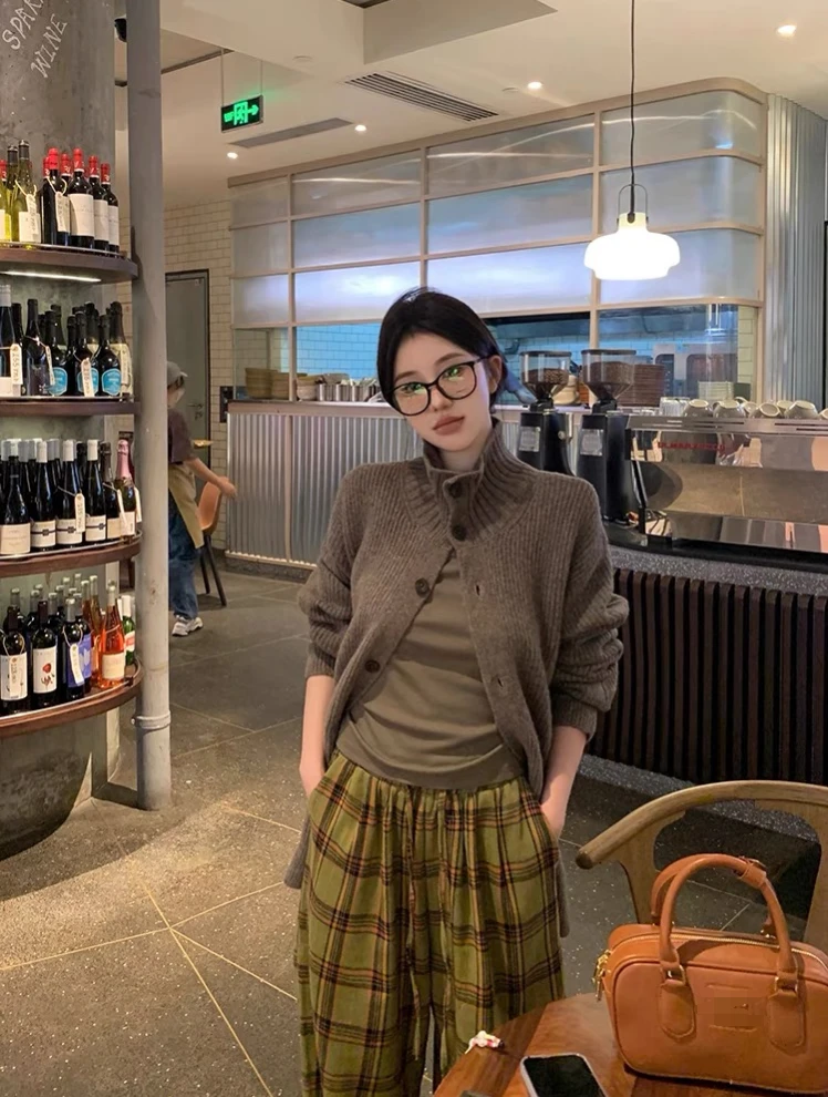 2750慵懒风开衫外套女秋冬季新款外穿软糯宽松显瘦针织上衣