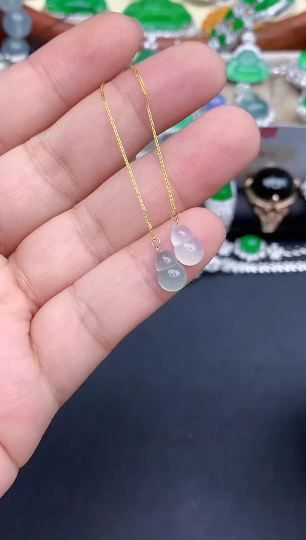 颈饰18K金镶嵌翡翠181-中国好珍宝