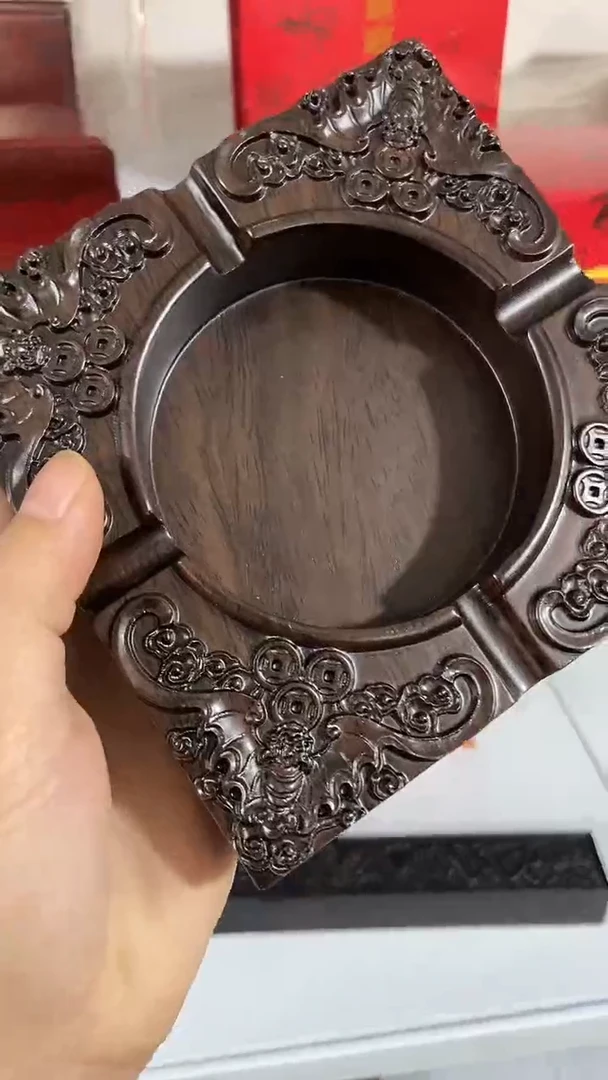 木 黑檀 烟灰缸
