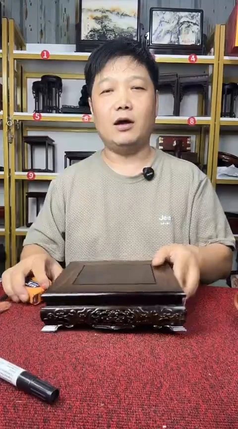 木非洲黑檀正方底座20CM