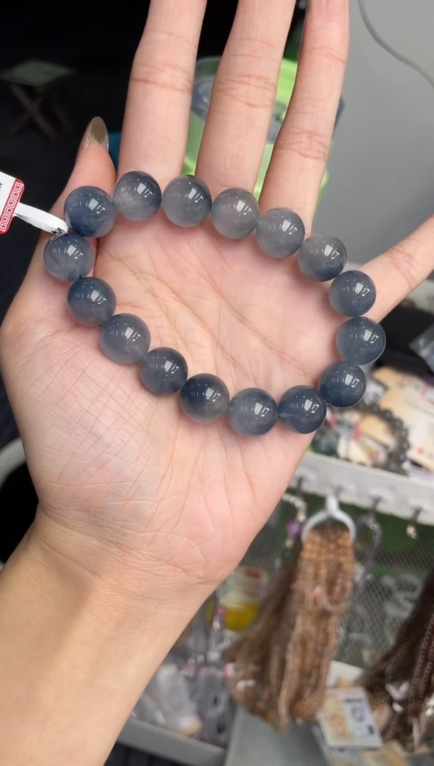 水晶手链未镶嵌13.5±/x-874【蓝发晶