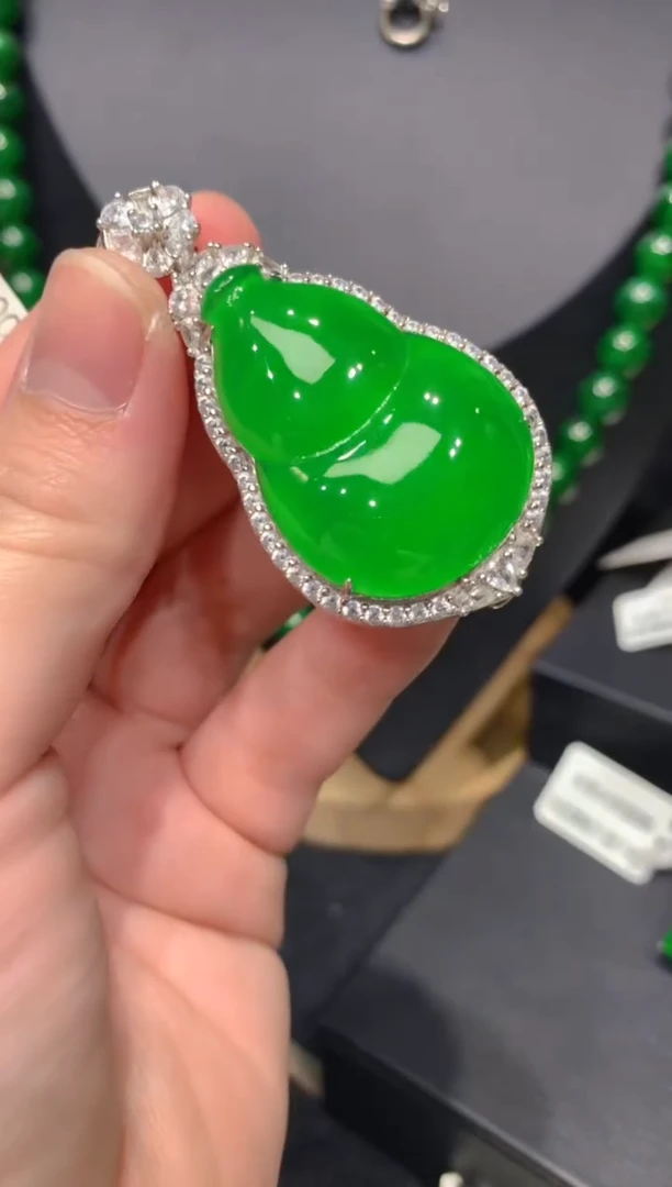 颈饰银S925镶嵌翡翠22一季