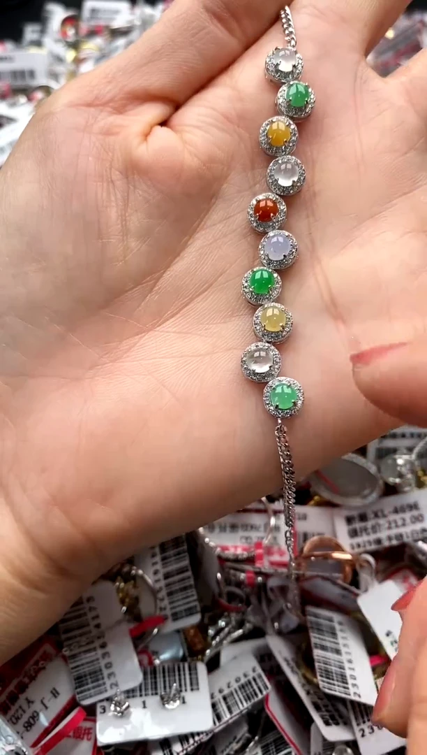 【闪购商品】翡翠戒指银S925镶嵌666666666     1