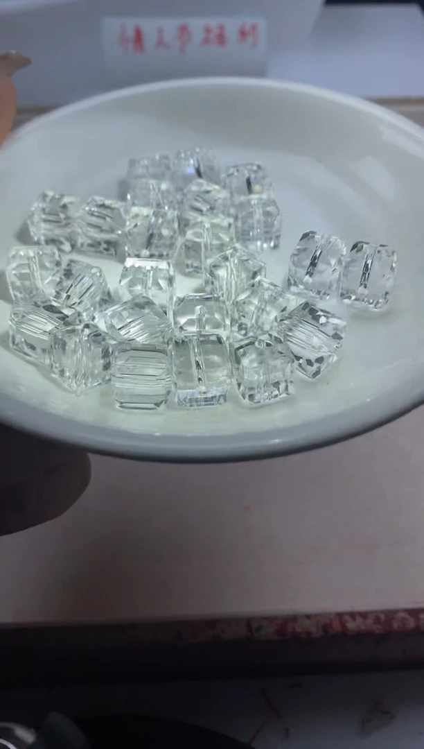 【闪购商品】水晶颈饰未镶嵌w2175白水晶方块10mm*10颗