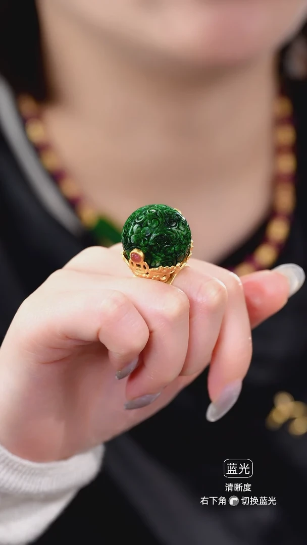 颈饰未镶嵌翡翠戒指15
