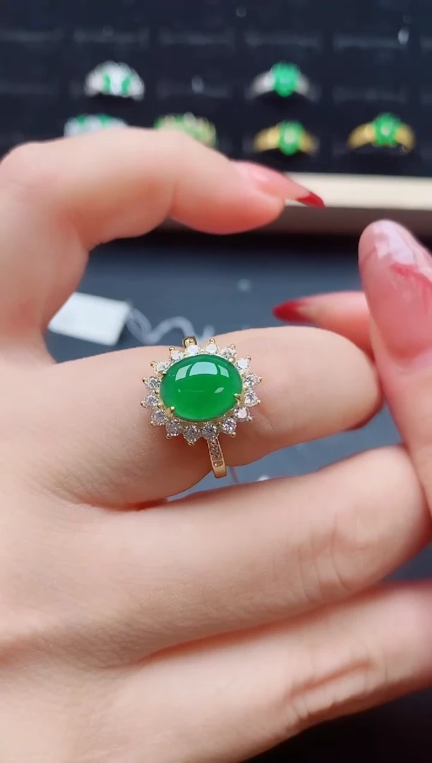 【闪购商品】翡翠戒指银S925镶嵌321321