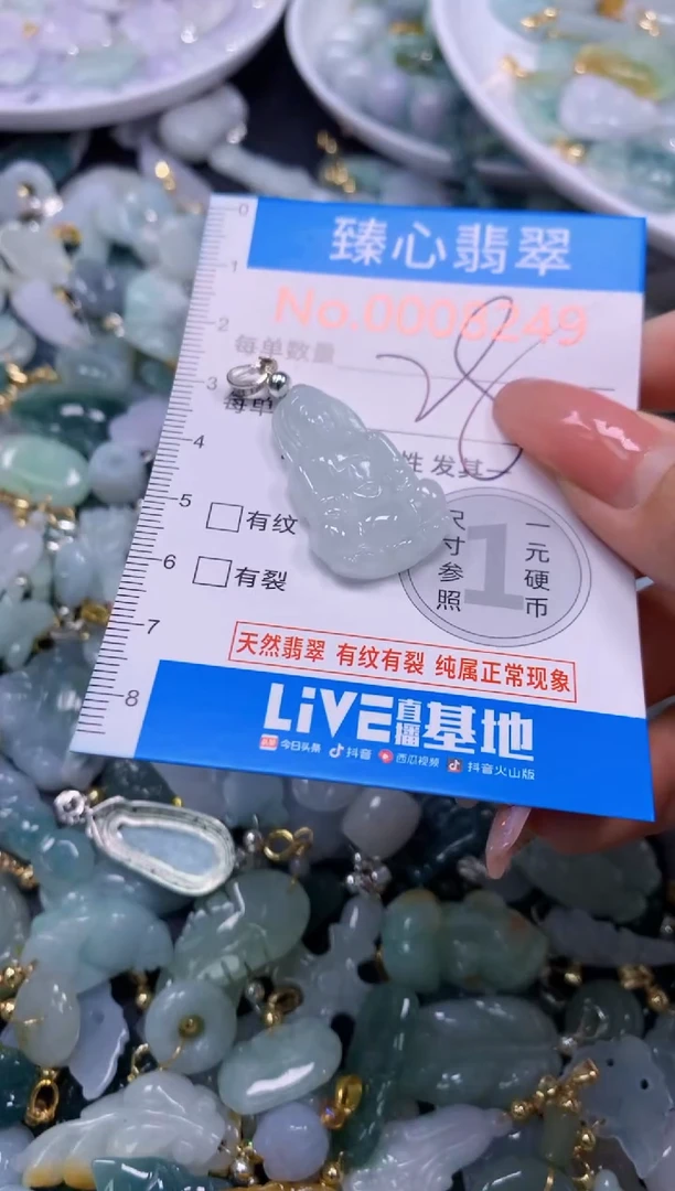 翡翠未镶嵌颈饰8249