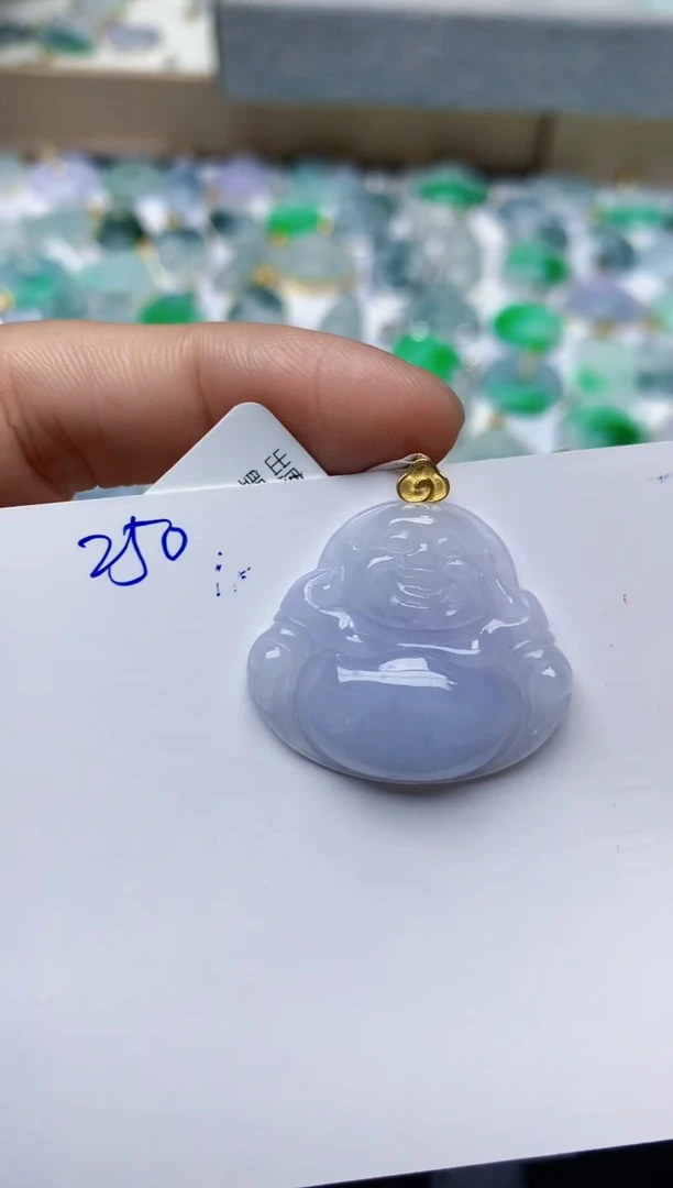 【闪购商品】翡翠颈饰18K金镶嵌天然翡翠A货