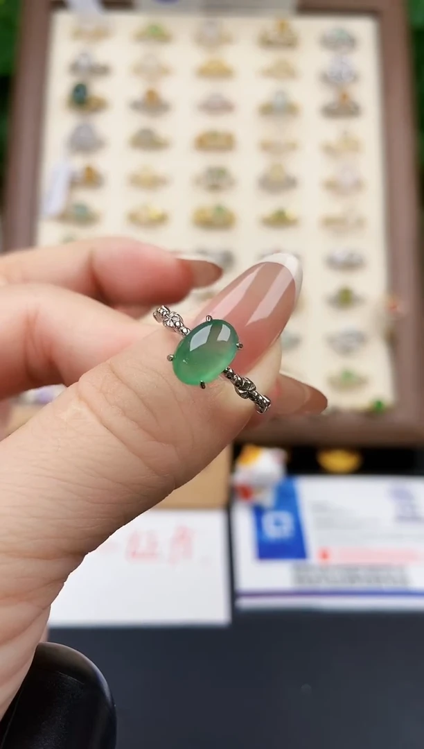 银S925镶嵌戒指翡翠02