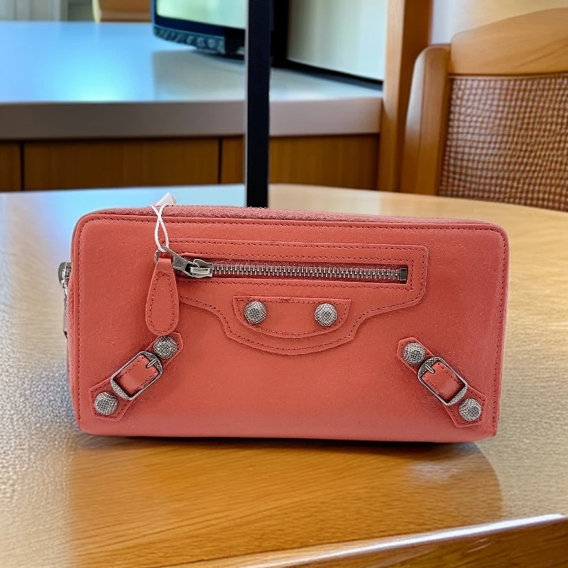 95新 Balenciaga/巴黎世家 橙色机车手拿包 1701 1507