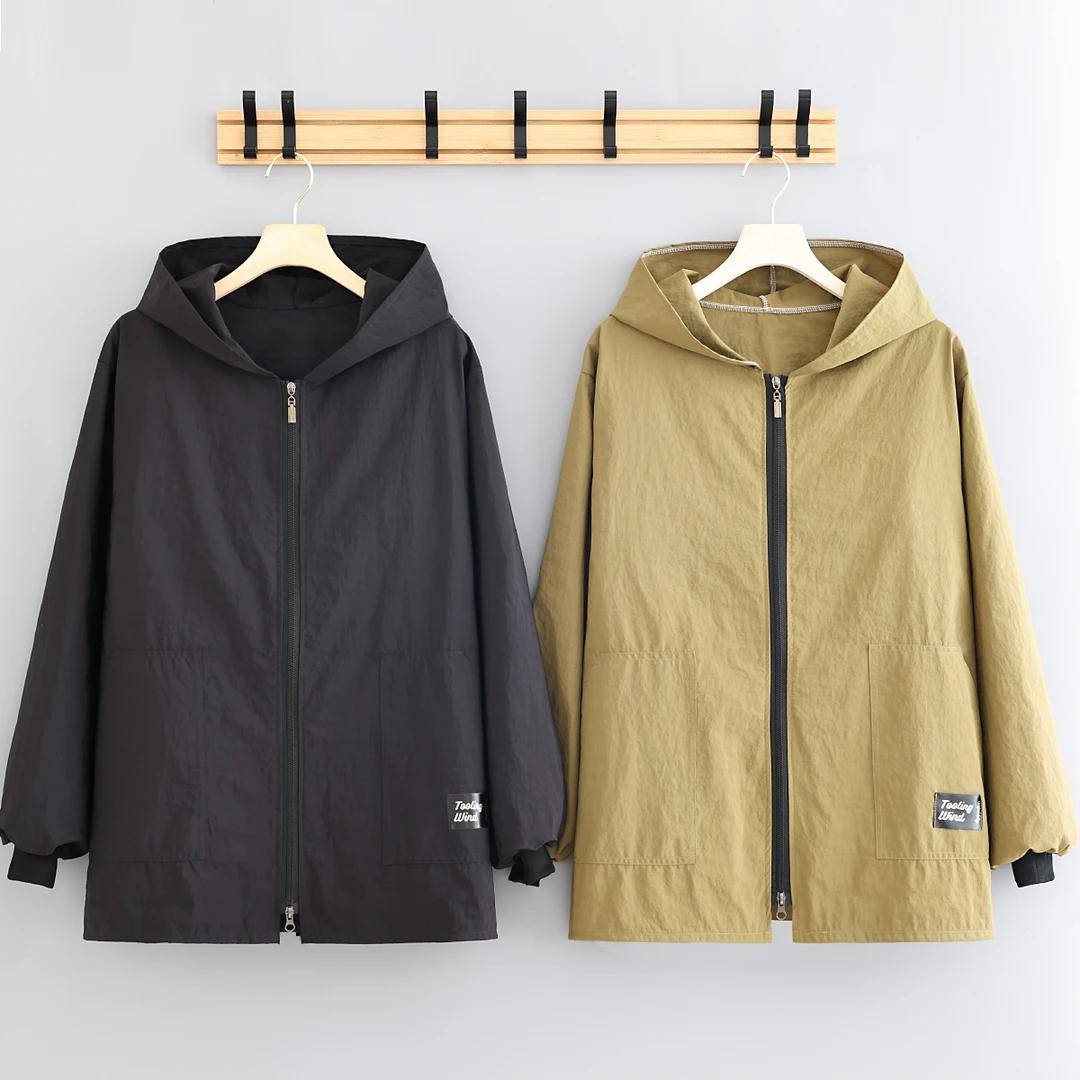 简约透气连帽工作服长袖围裙防油防泼水做饭家用罩衣可印字logo男